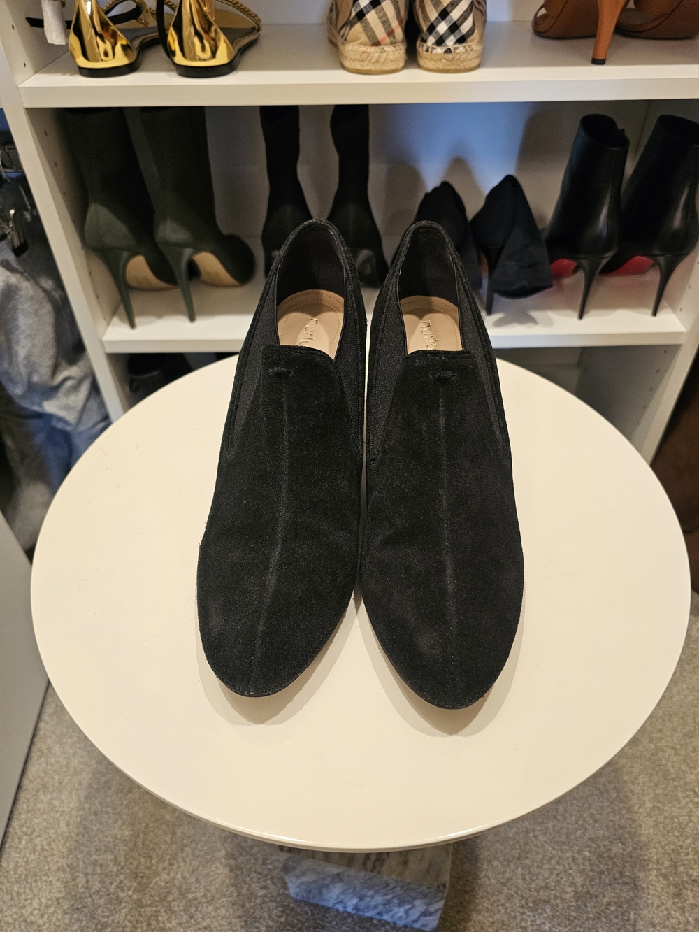 Nurture by Lamaze Black Suede Slip-On Ankle Booties
